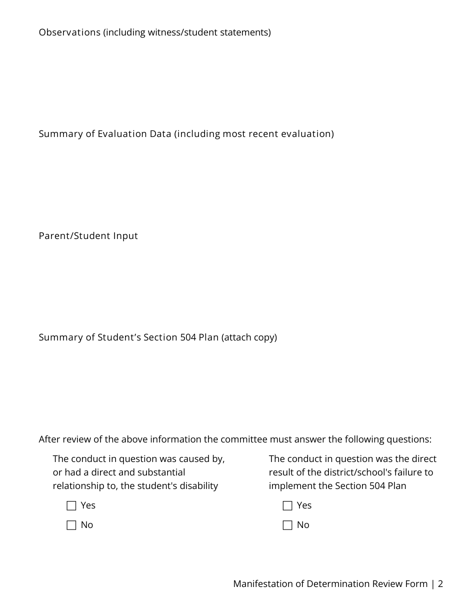 Section 504 Manifestation Determination Review - Utah, Page 3