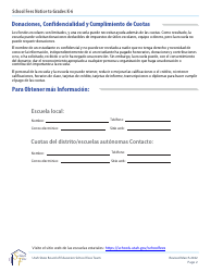 Aviso De Cuotas Escolares Para Familias De Estudiantes De Grados K-6 - Utah (Spanish), Page 2