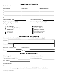 Youth in Care - Student Information Form - Utah, Page 2
