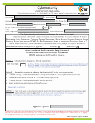 Cybersecurity Endorsement Application - Utah