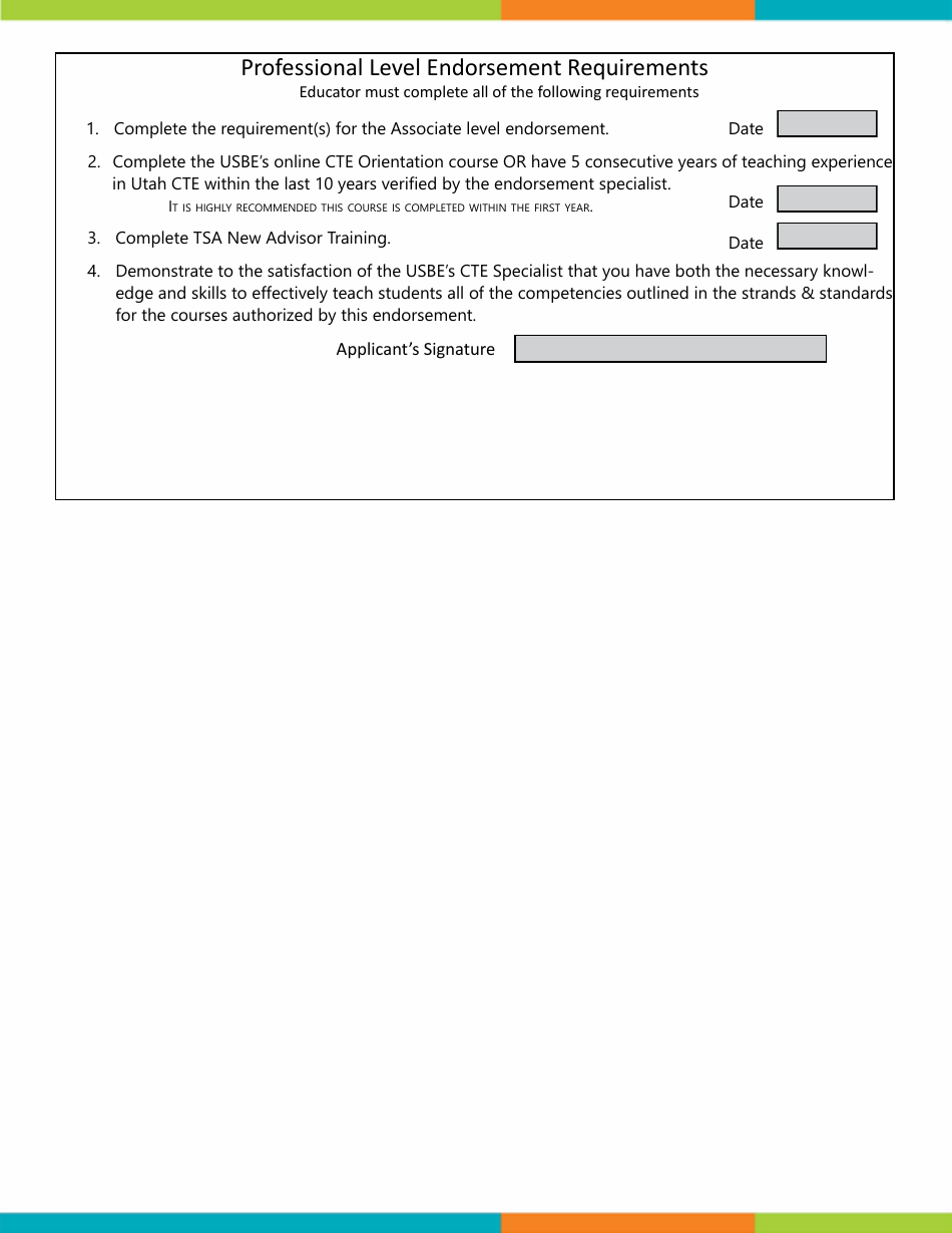 Cad Mechanical Design Endorsement Application - Utah, Page 2