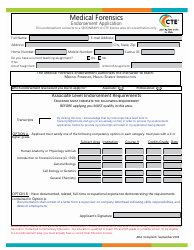 Medical Forensics Endorsement Application - Utah