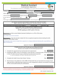Document preview: Medical Assistant Endorsement Application - Utah