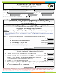 Document preview: Automotive Collision Repair Endorsement Application - Utah