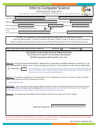 Intro to Computer Science Endorsement Application - Utah