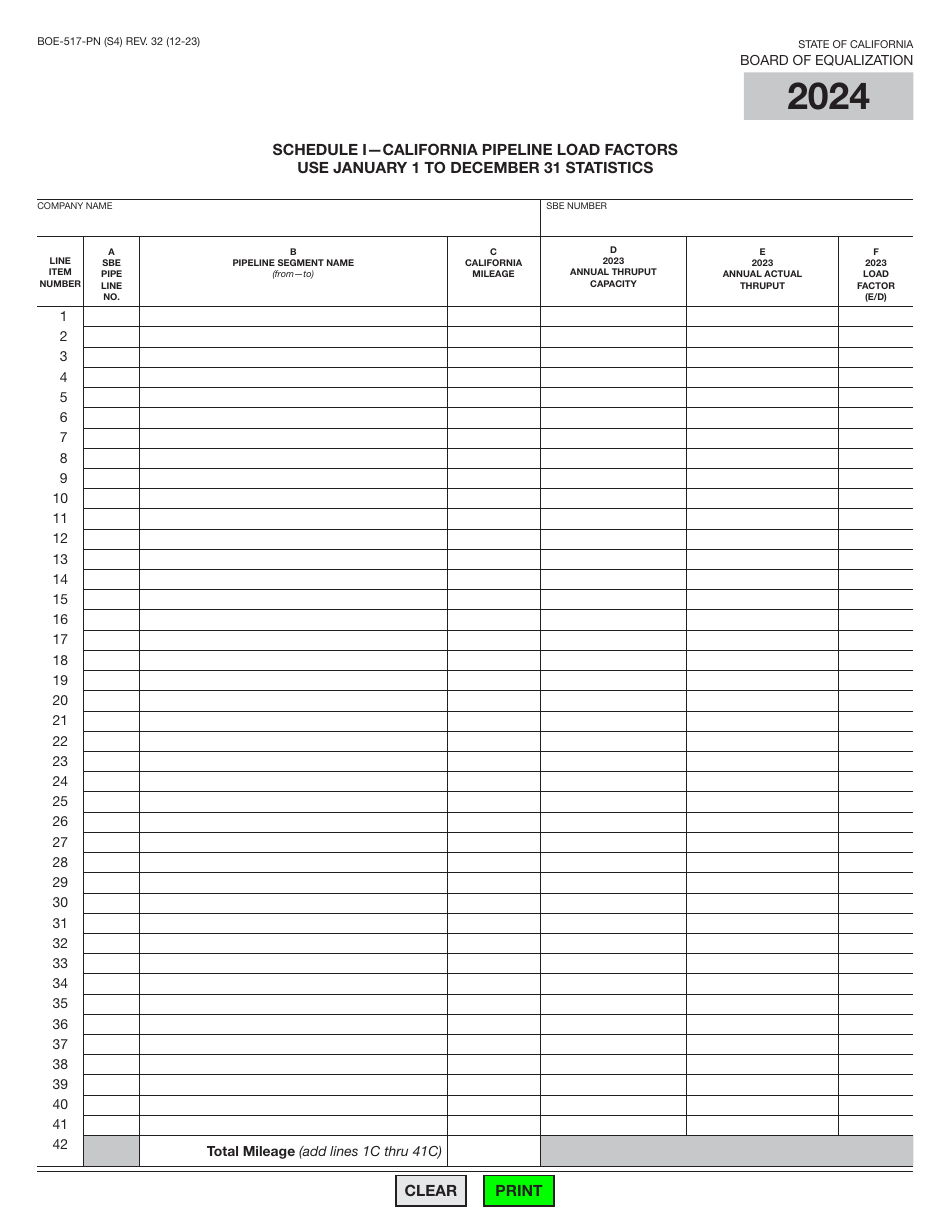 Form BOE-517-PN Property Statement - Intercounty Pipelines - Noncommon Carrier Pipelines - California, Page 7