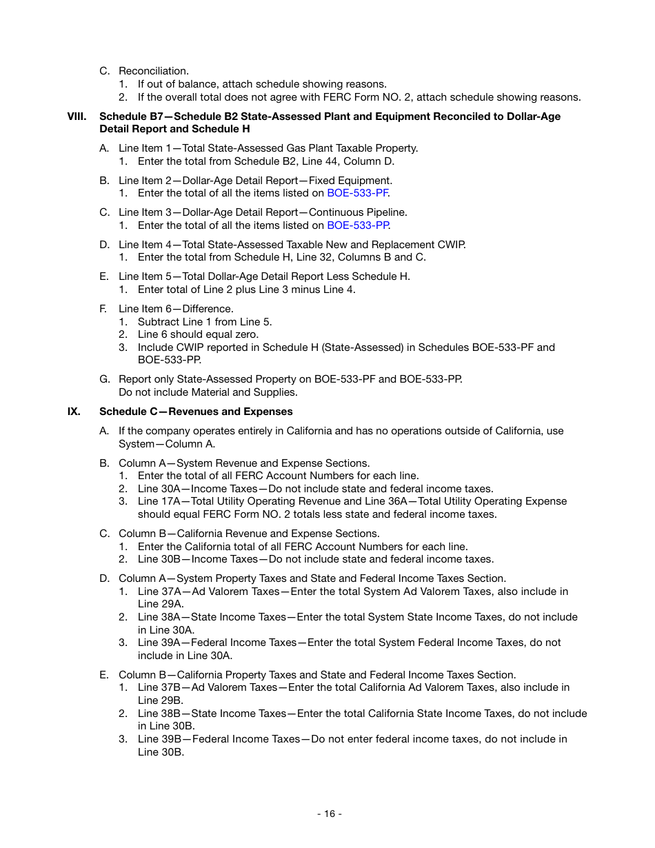 Instructions for Reporting State-Assessed Property - Intercounty Pipelines and Watercourses - California, Page 19