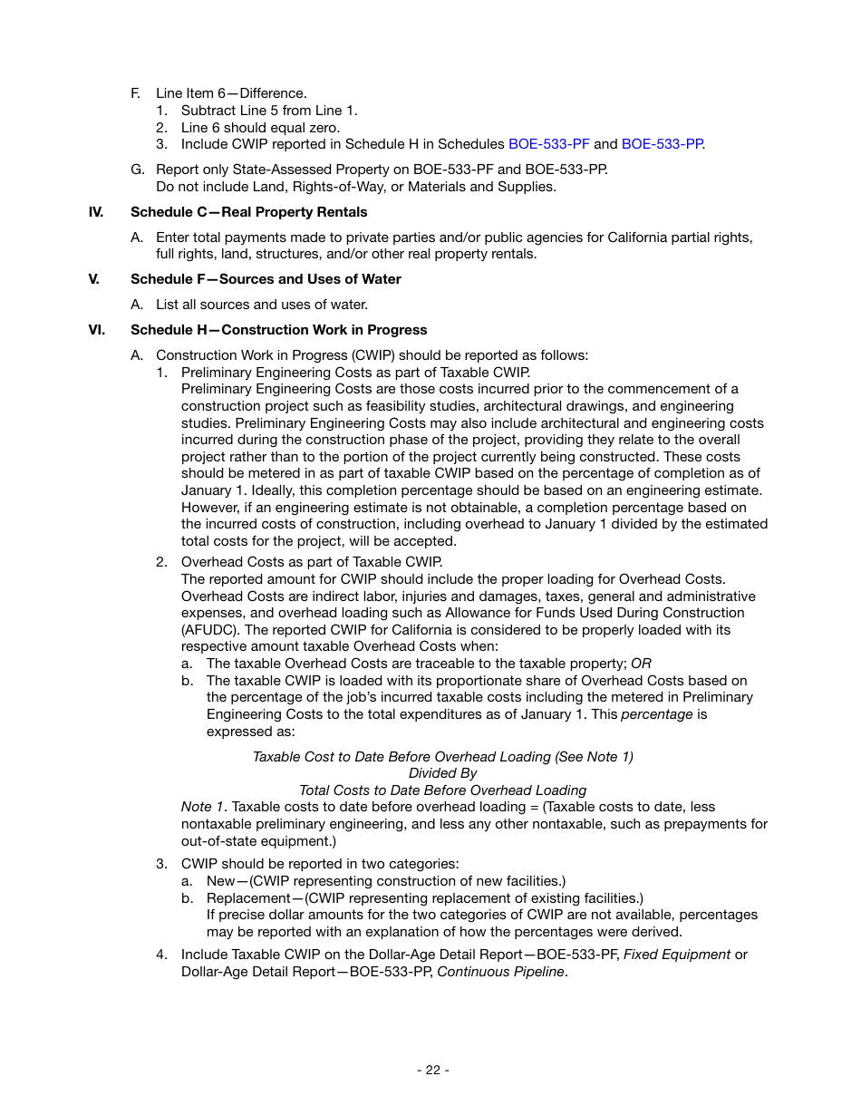 Instructions for Reporting State-Assessed Property - Intercounty Pipelines and Watercourses - California, Page 25