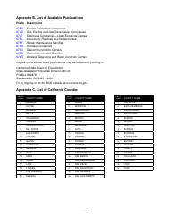 Instructions for Reporting State-Assessed Property - Wireless Telephone and Radio Common Carriers - California, Page 12