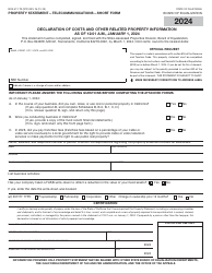 Form BOE-517-TR Property Statement - Telecommunications - Short Form - California