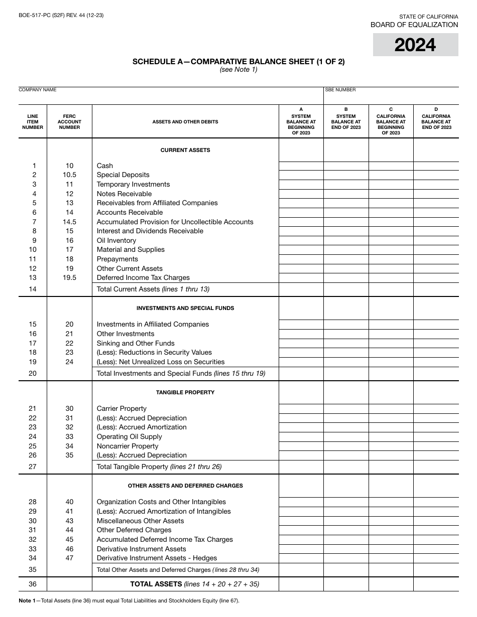Form BOE-517-PC Property Statement - Intercounty Pipelines - Common Carrier Pipelines - California, Page 3