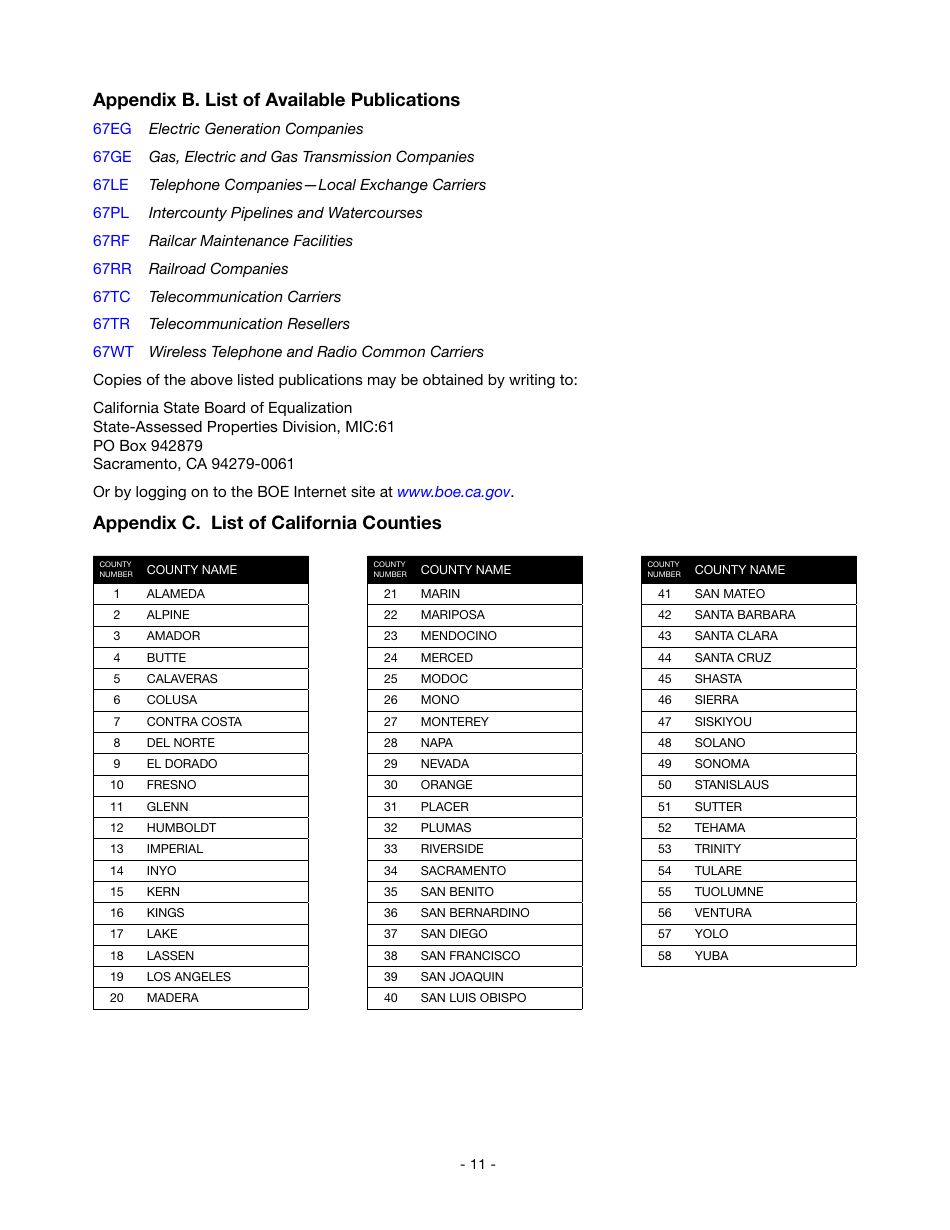 Instructions for Reporting State-Assessed Property - Telecommunication Carriers - California, Page 14