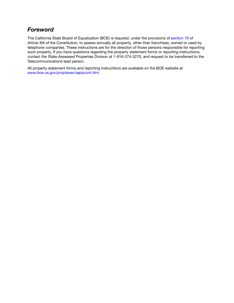 Instructions for Reporting State-Assessed Property - Telecommunication Carriers - California, Page 2