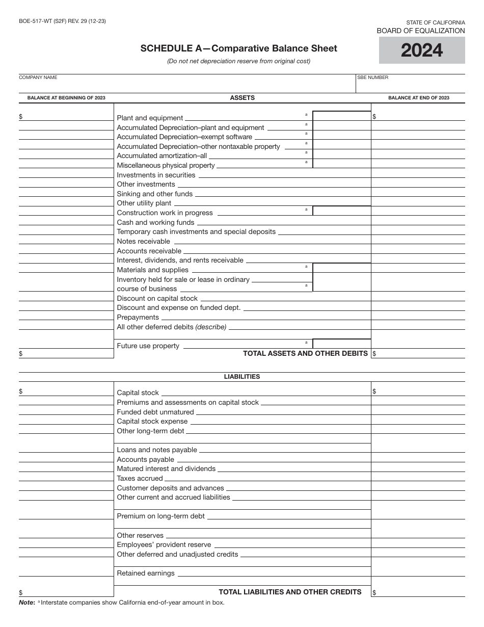 Form BOE-517-WT Property Statement - Wireless Telephone and Radio Common Carriers - California, Page 3
