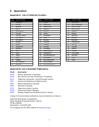 Instructions for Reporting State-Assessed Property - Railcar Maintenance Facilities - California, Page 10