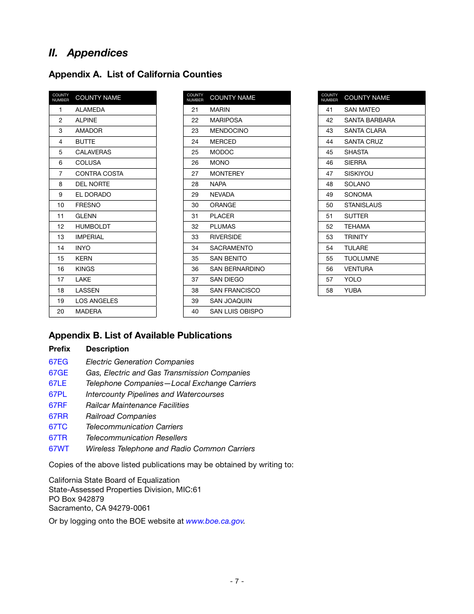 Instructions for Reporting State-Assessed Property - Railcar Maintenance Facilities - California, Page 10