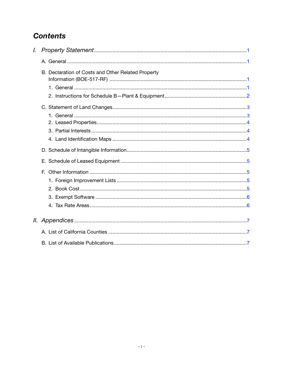 Instructions for Reporting State-Assessed Property - Railcar Maintenance Facilities - California, Page 3