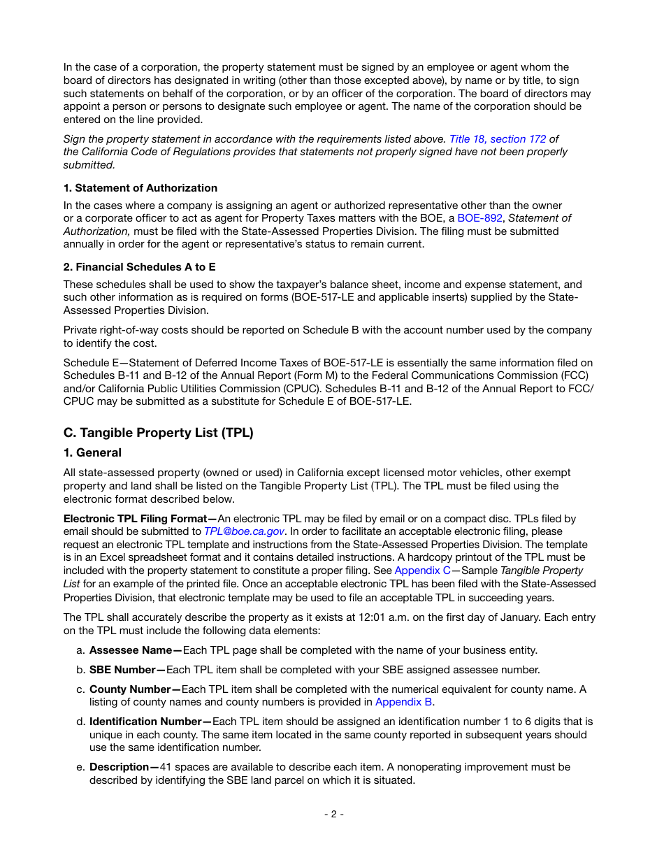 2024 California Instructions for Reporting State-Assessed Property ...