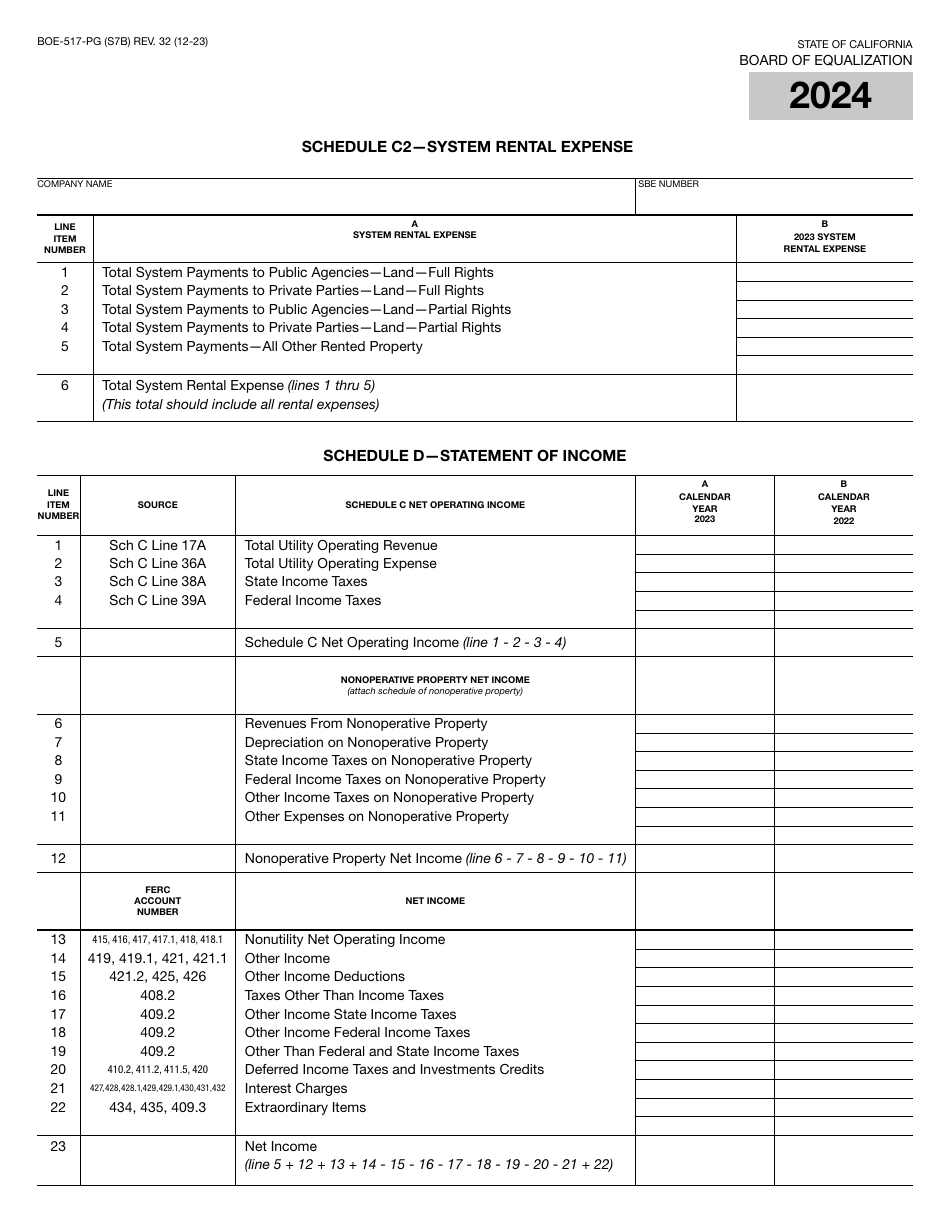 Form BOE-517-PG Property Statement - Intercounty Pipelines - Natural Gas Pipelines - California, Page 14