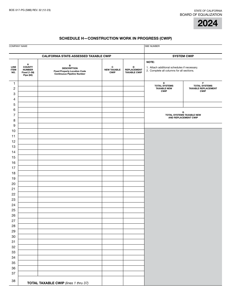 Form BOE-517-PG Property Statement - Intercounty Pipelines - Natural Gas Pipelines - California, Page 16