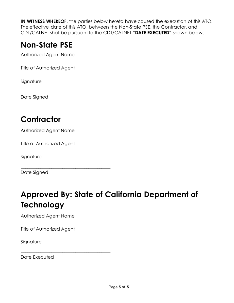 Authorization to Order (Ato) - Firstnet Category 9.1 - Broadband for Public Safety - California, Page 5