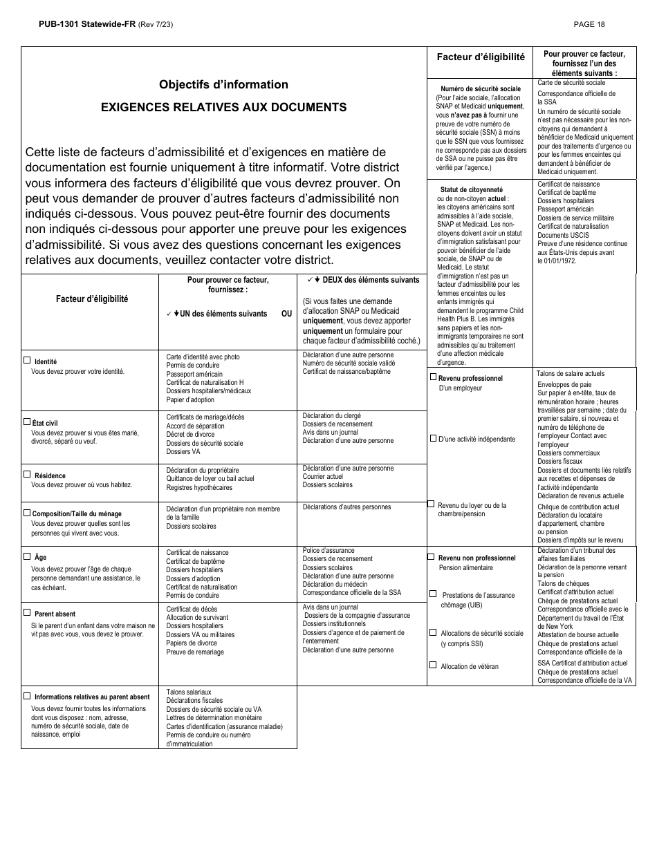 Instructions for Form LDSS-2921 New York State Application for Certain Benefits and Services - New York (French), Page 19