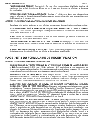 Instructions for Form LDSS-3174 New York State Recertification Form for Certain Benefits and Services - New York (French), Page 11