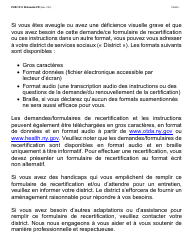 Instructions for Form LDSS-3174 New York State Recertification Form for Certain Benefits and Services - New York (French), Page 2