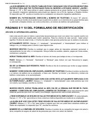 Instrucciones para Formulario LDSS-3174 Formulario De Recertificacion Para Ciertos Beneficios Y Servicios Del Estado De Nueva York - New York (Spanish), Page 12