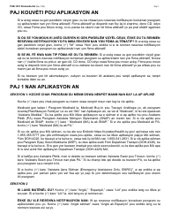 Instructions for Form LDSS-2921 New York State Application for Certain Benefits and Services - New York (Haitian Creole), Page 4