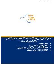 Instructions for Form LDSS-3174 New York State Recertification Form for Certain Benefits and Services - New York (Urdu)