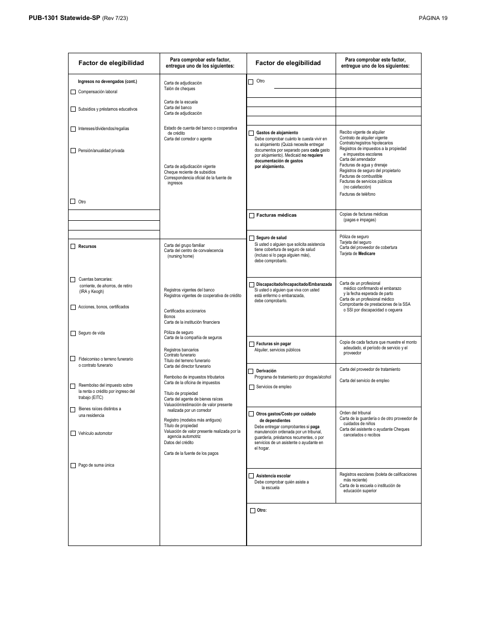 Instrucciones para Formulario LDSS-2921 Solicitud Para Ciertos Subsidios Y Servicios Del Estado De Nueva York - New York (Spanish), Page 20