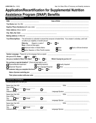 Form LDSS-5166 Application/Recertification for Supplemental Nutrition Assistance Program (Snap) Benefits - New York, Page 3