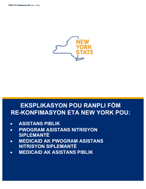 Instructions for Form LDSS-3174 New York State Recertification Form for Certain Benefits and Services - New York (Haitian Creole)