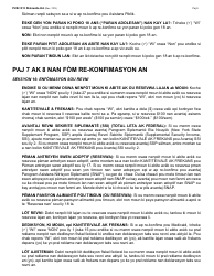 Instructions for Form LDSS-3174 New York State Recertification Form for Certain Benefits and Services - New York (Haitian Creole), Page 10