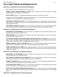 Instructions for Form LDSS-3174 New York State Recertification Form for Certain Benefits and Services - New York (Haitian Creole), Page 9