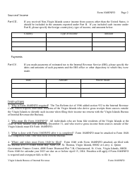 Form 1040INFO Non-virgin Islands Source Income of Virgin Islands Residents - Virgin Islands, Page 2
