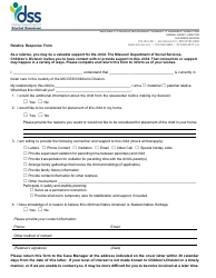 Form CD-203 Relative Notification Letter &amp; Response Form - Missouri, Page 2