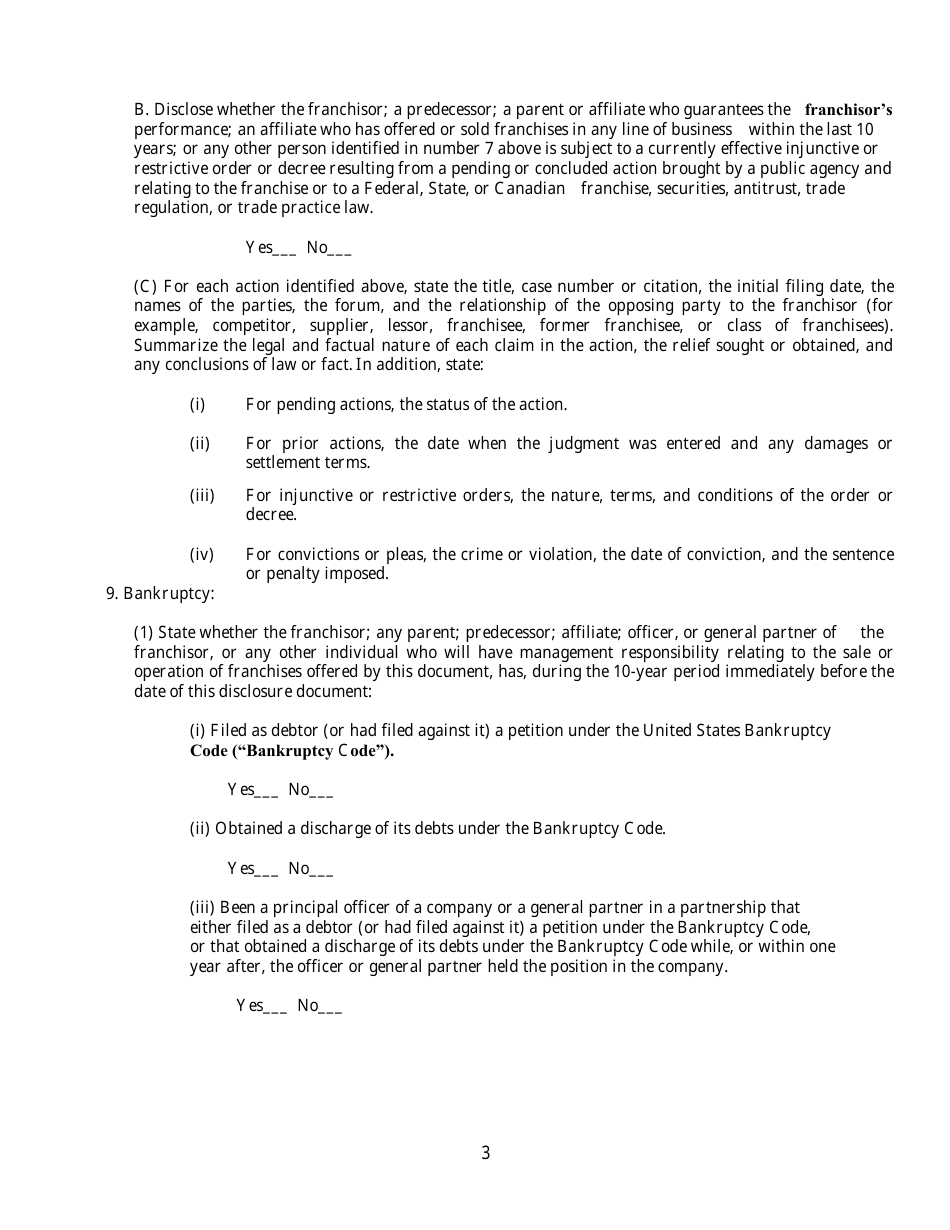 Exemption Request for an Unregistered U.S.-based Franchisor to Exhibit and Offer for Sale, but Not to Sell, Franchises at the International Franchise Expo in New York - New York, Page 3