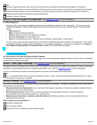 Form 1 Application Under Section 34(1) of the Human Rights Code - Ontario, Canada, Page 5