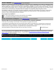 Form 1 Application Under Section 34(1) of the Human Rights Code - Ontario, Canada, Page 6