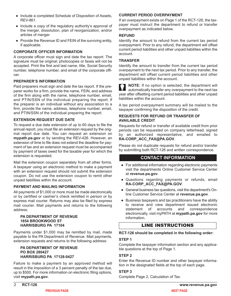 Form RCT-126 Membership Report - Electric Cooperative Corporations - Pennsylvania, Page 4