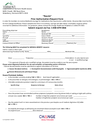 Nucala Prior Authorization Request Form - Vermont