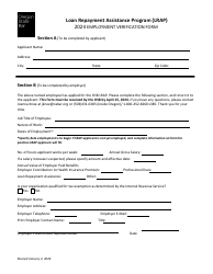 Document preview: Employment Verification Form - Loan Repayment Assistance Program (Lrap) - Oregon, 2024