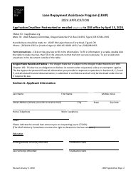 Application - Loan Repayment Assistance Program (Lrap) - Oregon