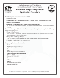 Volunteer Range Safety Officer Application Form - Hunter Information &amp; Training Program - Alaska, Page 2