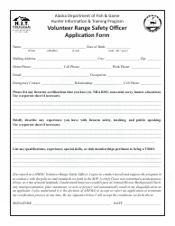 Volunteer Range Safety Officer Application Form - Hunter Information &amp; Training Program - Alaska, Page 3