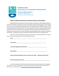Document preview: Ri Party & Charter Vessel License Applicaton - Rhode Island, 2024