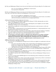 State of Rhode Island Application for Multipurpose Vessel License - Rhode Island, Page 9