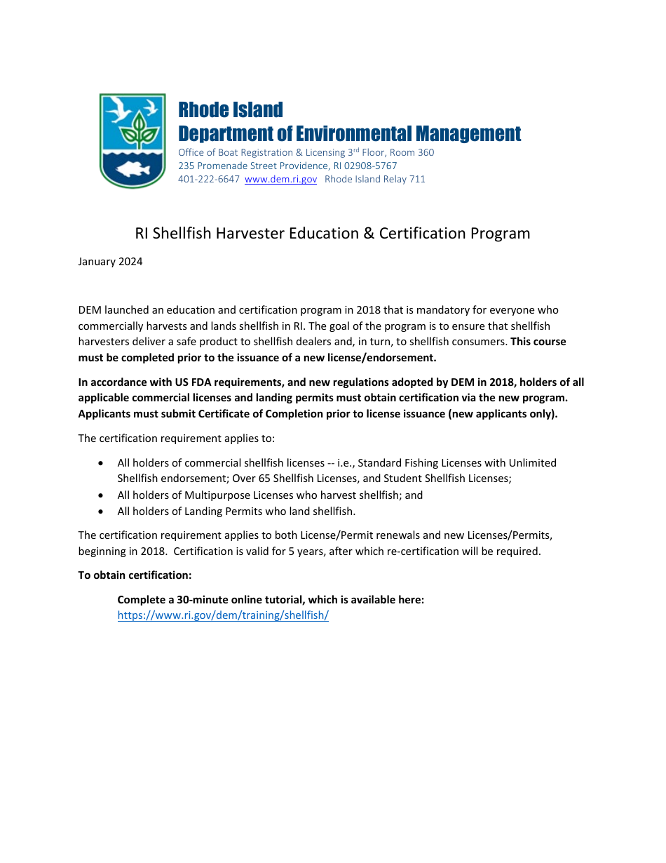 New License Opportunities, Resident Marine License Application - Rhode Island, Page 16